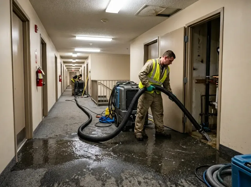 multi-unit-apartment-hallway-f-005 — frequently asked questions, Emergency Burst Pipe Water Extraction & Removal in Hazlehur…